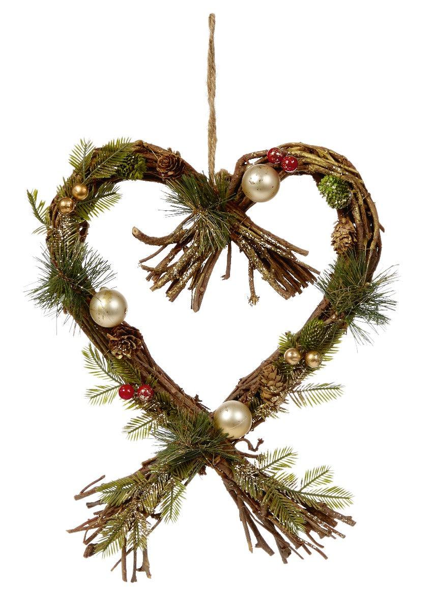 Natural Rattan Heart Tree Decoration - Towsure