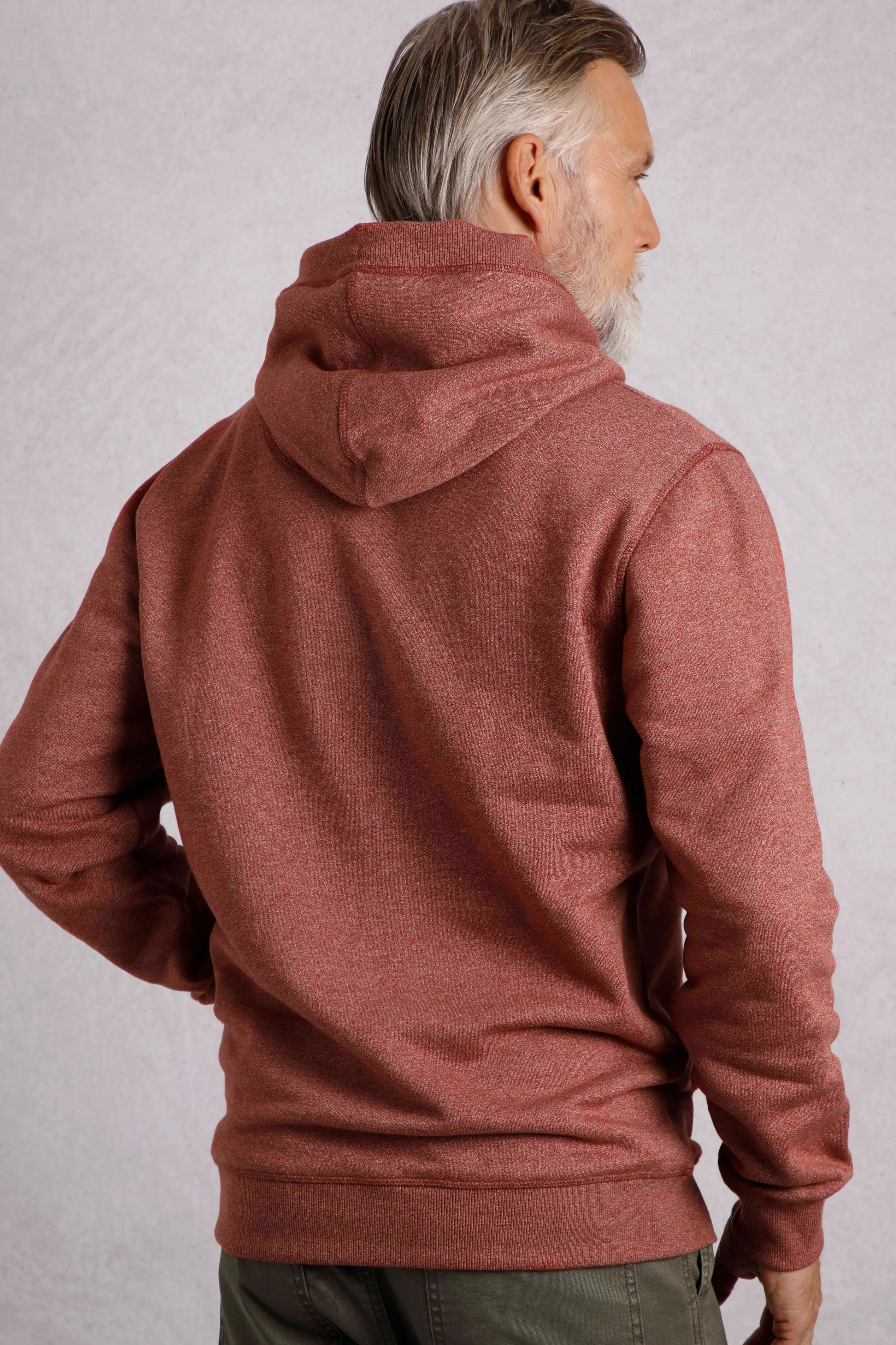 Weird Fish Perranporth Embossed Grindle Hoodie - Nut