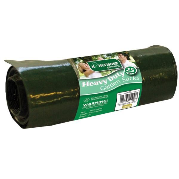 25 Pack Green Heavy Duty 75L Garden Sacks - Towsure