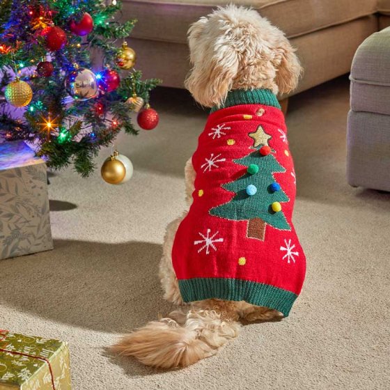 Festive Dog Jumper - Tree Magic Design