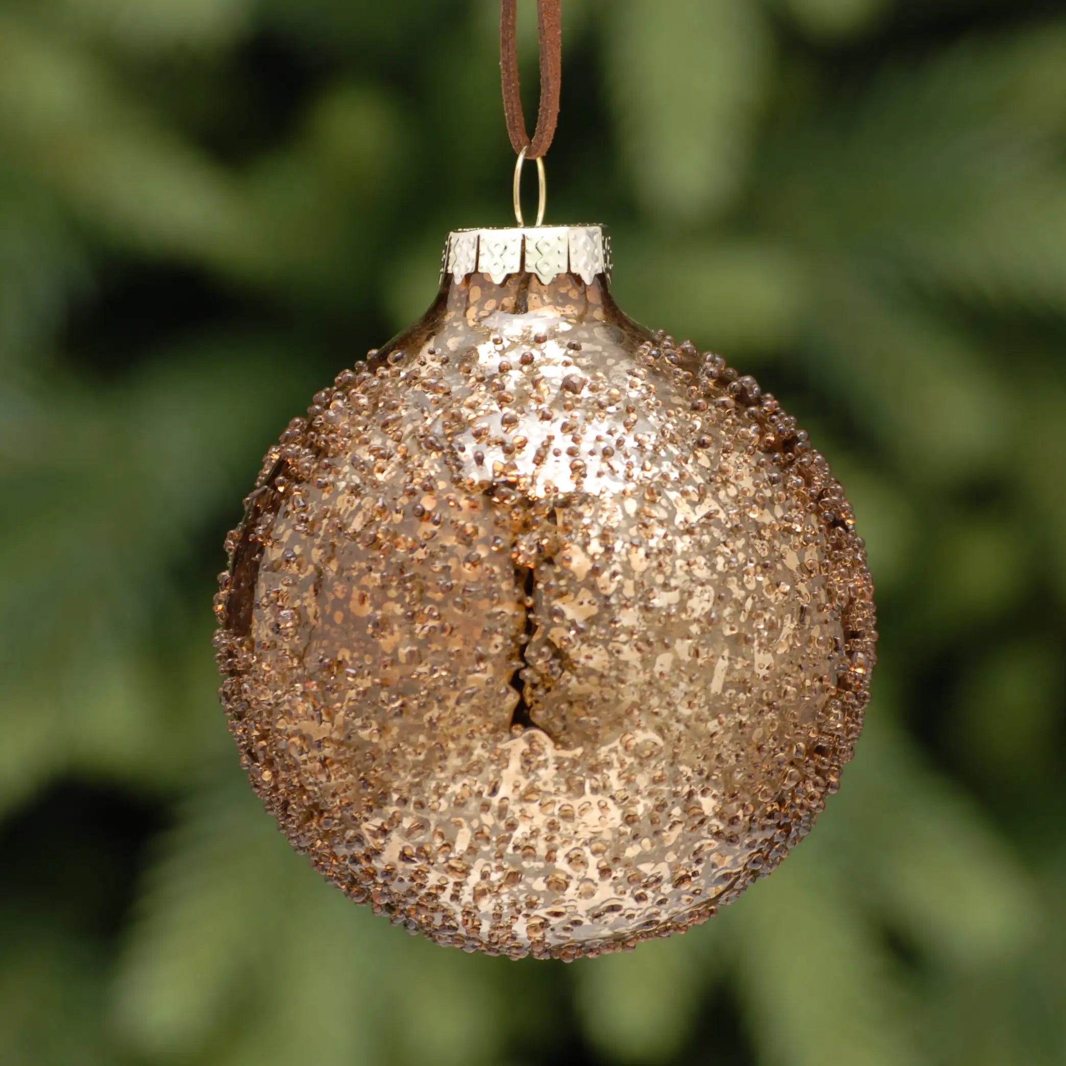 Festive Productions 8cm Metallic Copper Glass Christmas Bauble