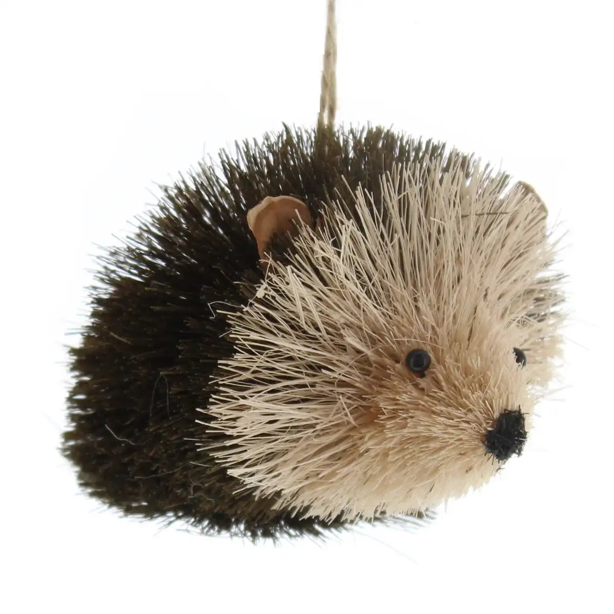 Festive 10cm Bristle Hedgehog Christmas Tree Decoration