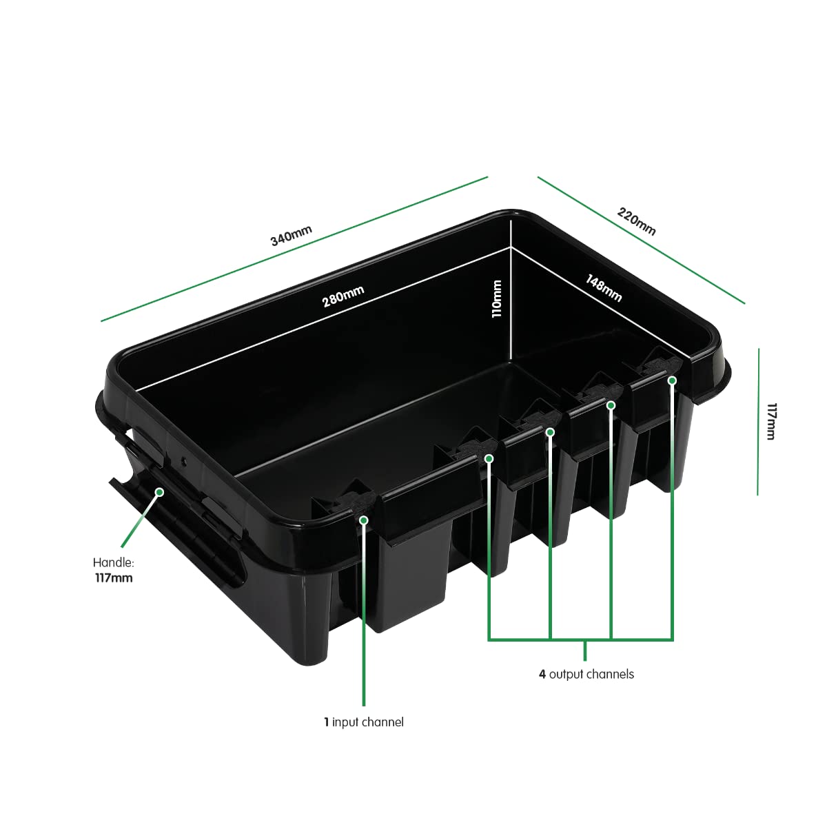 DriBox Medium Weatherproof Electrical Connection Box - Suits 4-Gang Adaptor