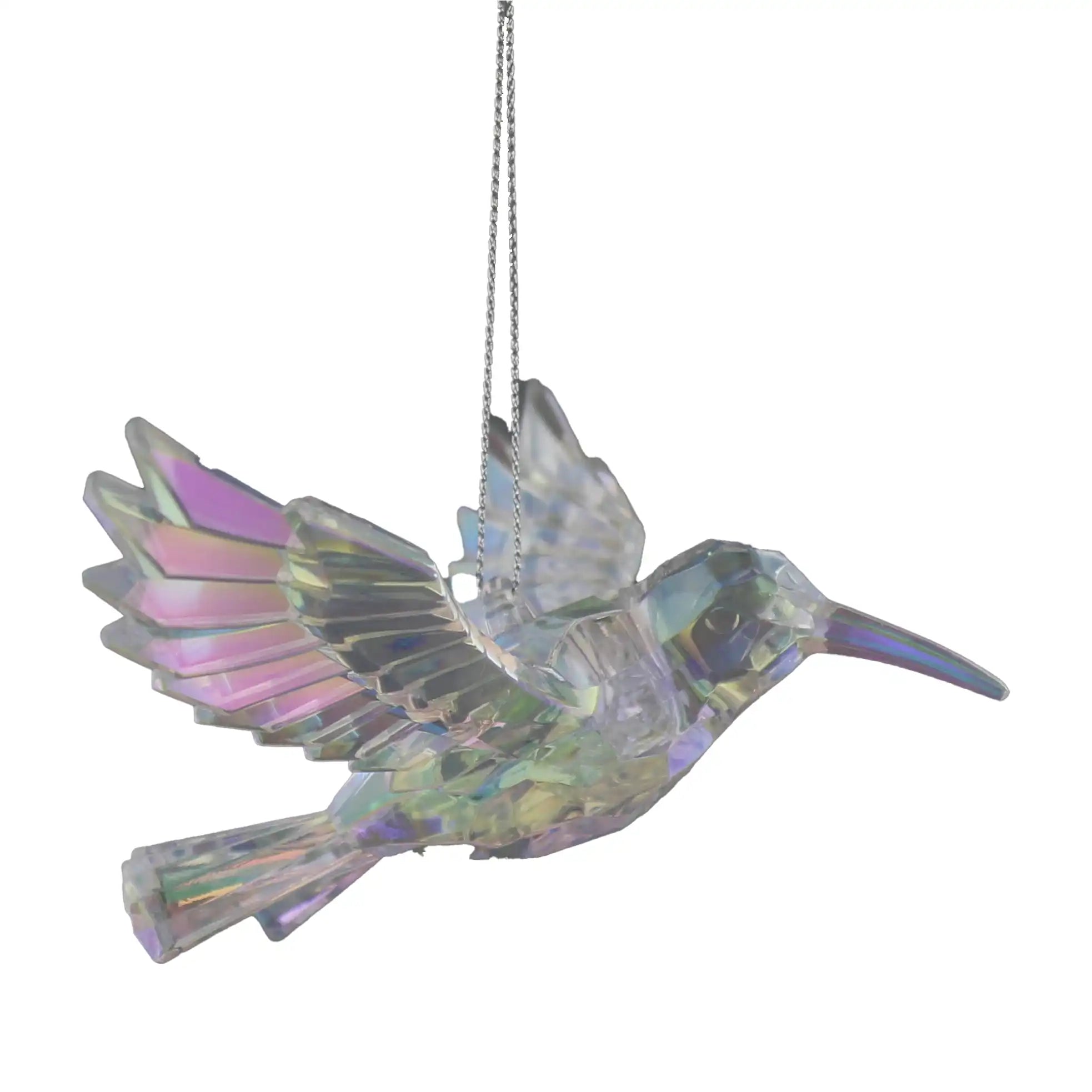 Festive 13cm Iridescent Hummingbird Christmas Decoration