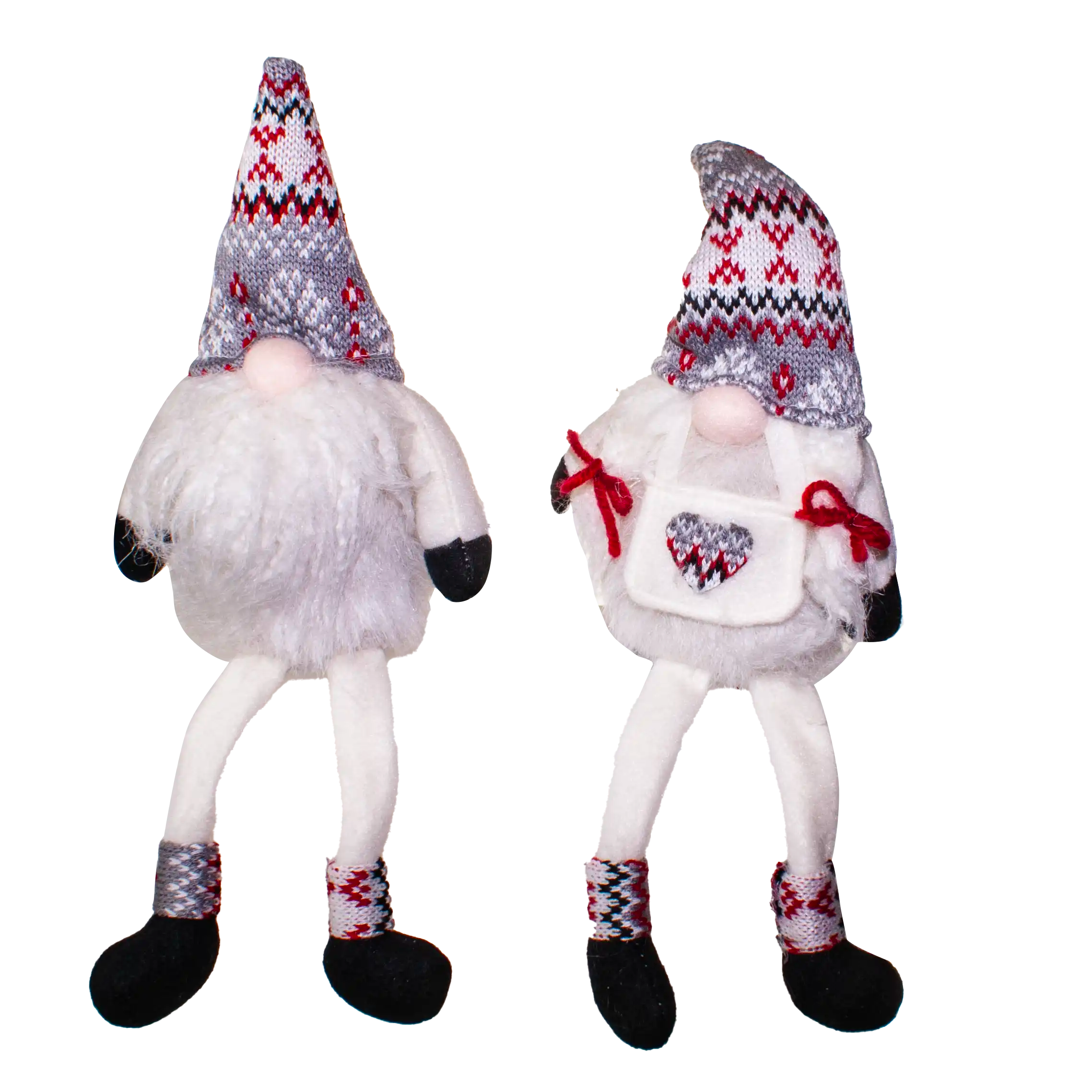 Festive 32cm Nordic Gonk Christmas Gnome - Sitting with Dangling Legs