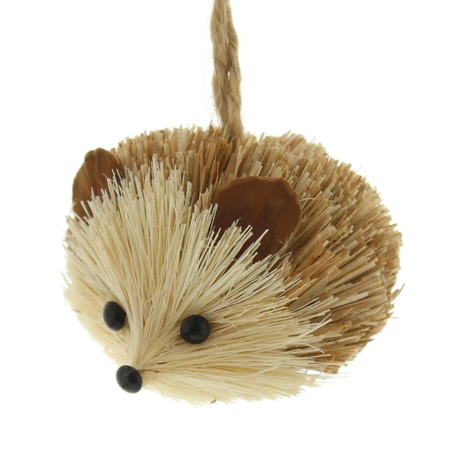 Festive 5cm Natural Bristle Mouse Christmas Tree Decoration