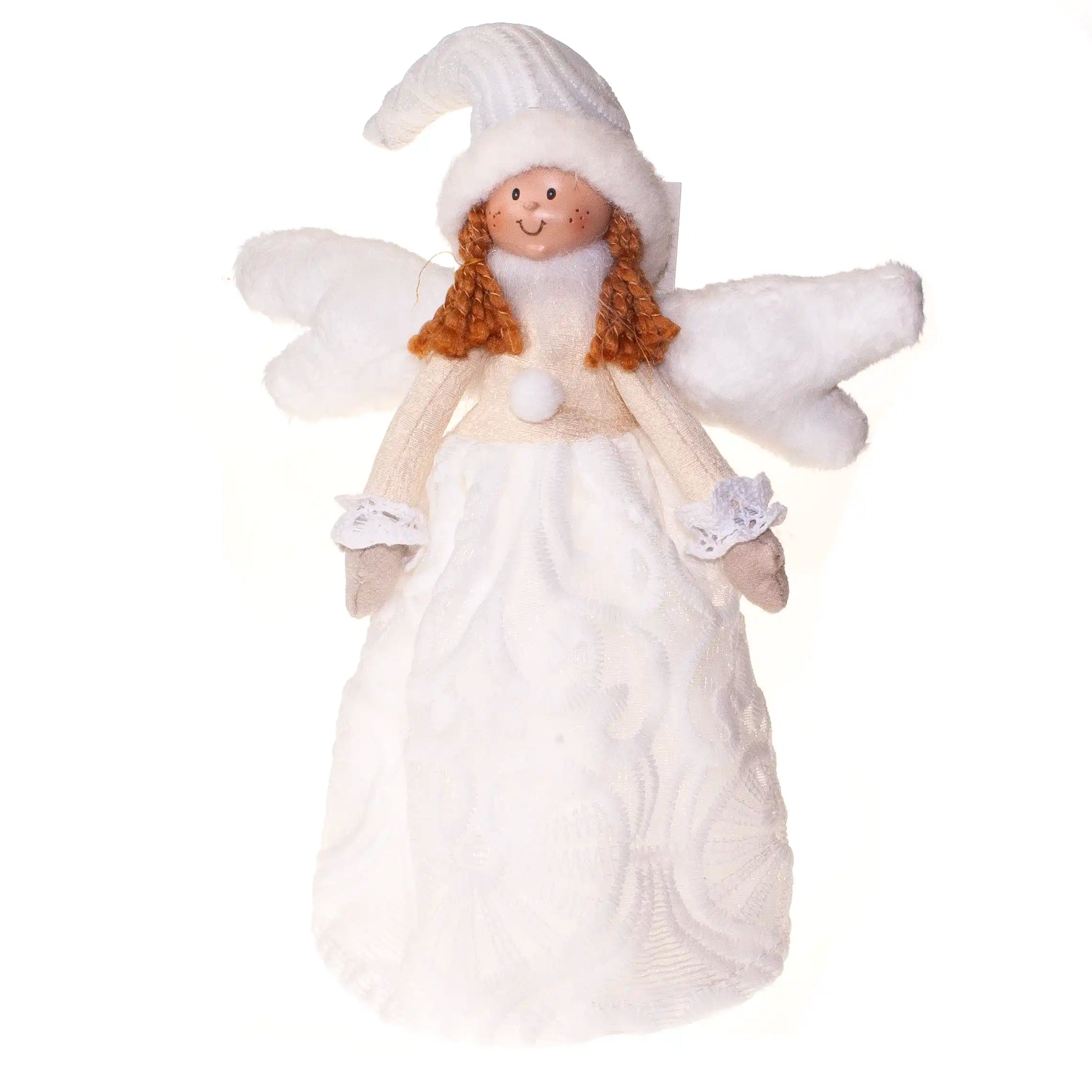 Premier Decorations Lace Angel Tree Topper - White