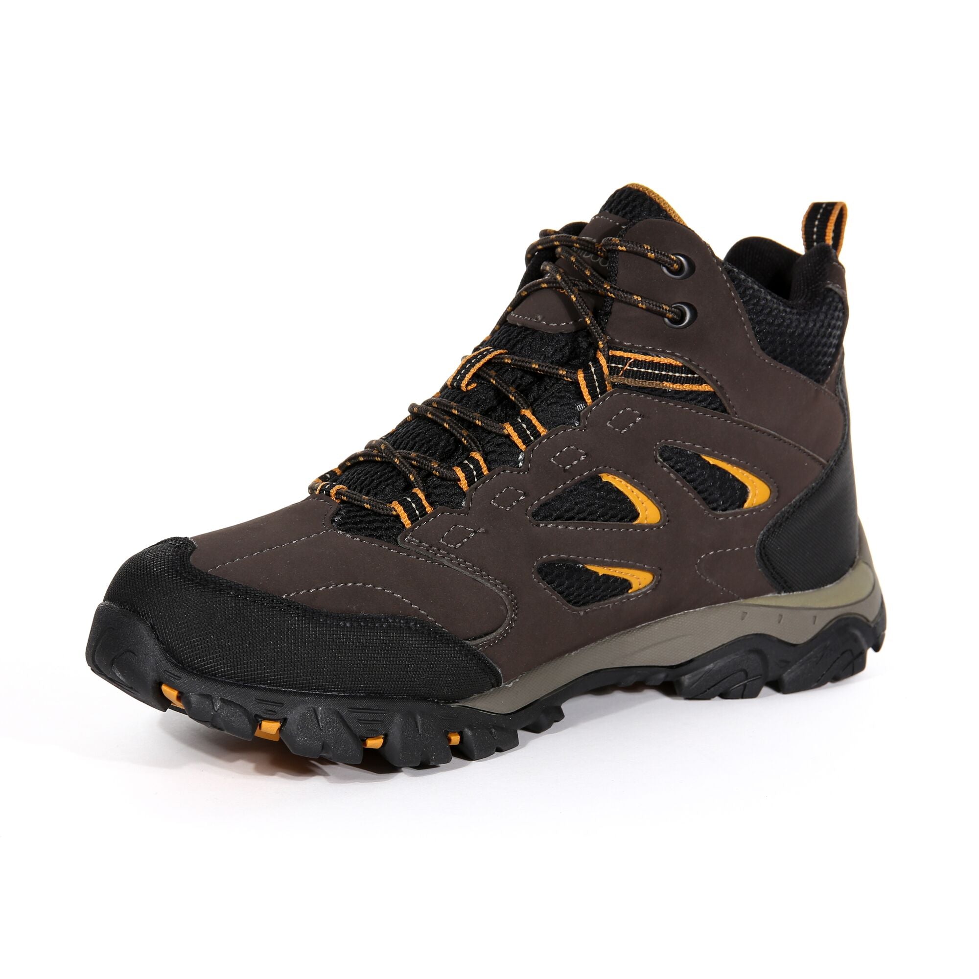 Regatta Men's Holcombe Waterproof Mid Walking Boots - Peat Inca Gold