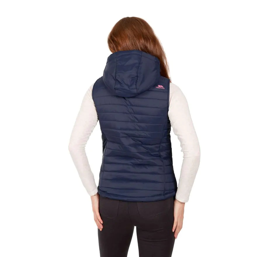 Trespass Womens Hooded Padded Gilet Aretha - Navy