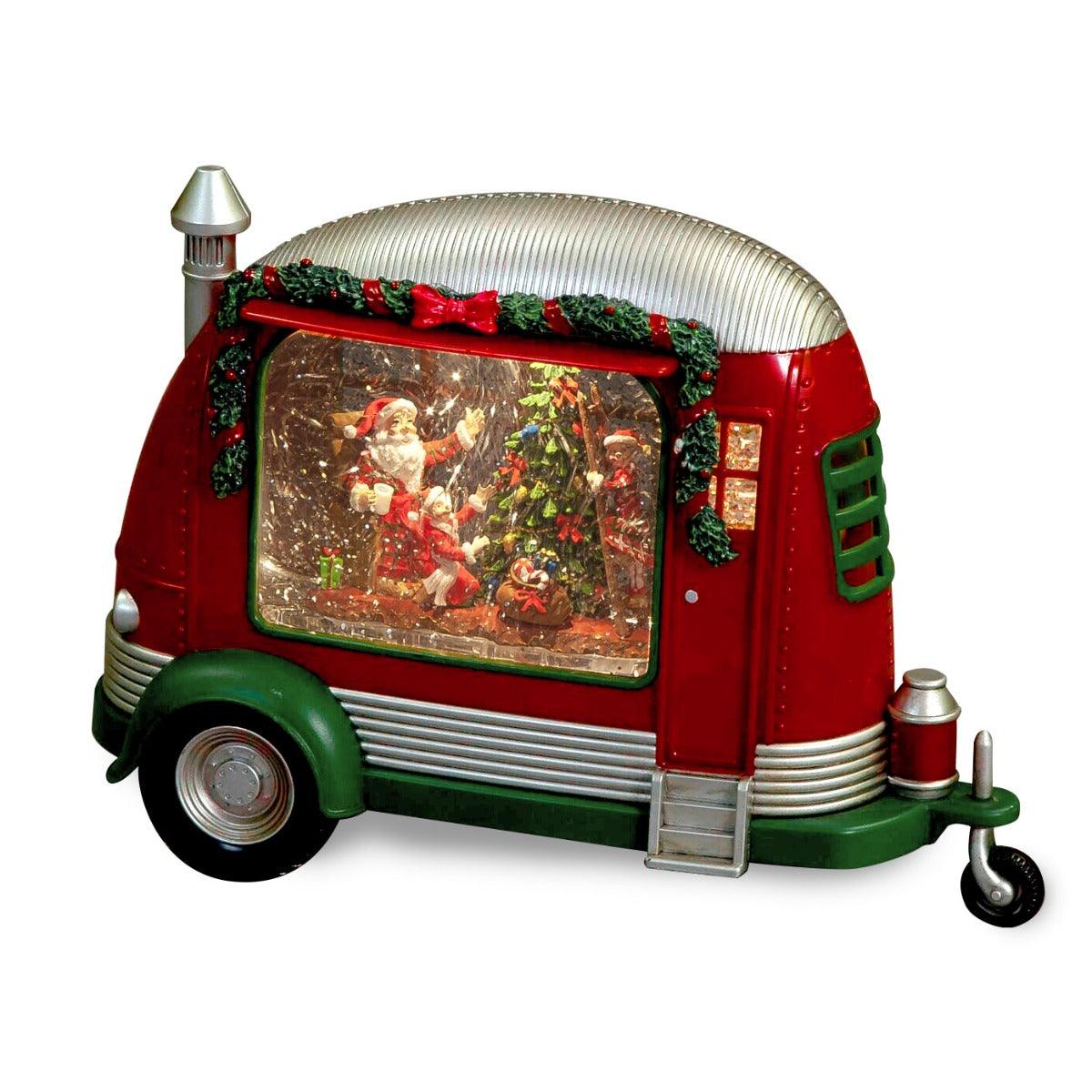 Snowtime LED Christmas Caravan Water Spinner