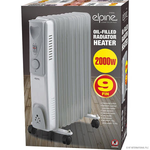 Elpine 2000w Oil Filled Radiator Heater - Towsure