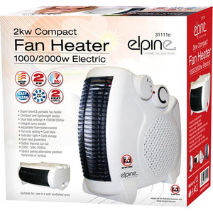 Elpine 2kw Compact Fan Heater - Towsure