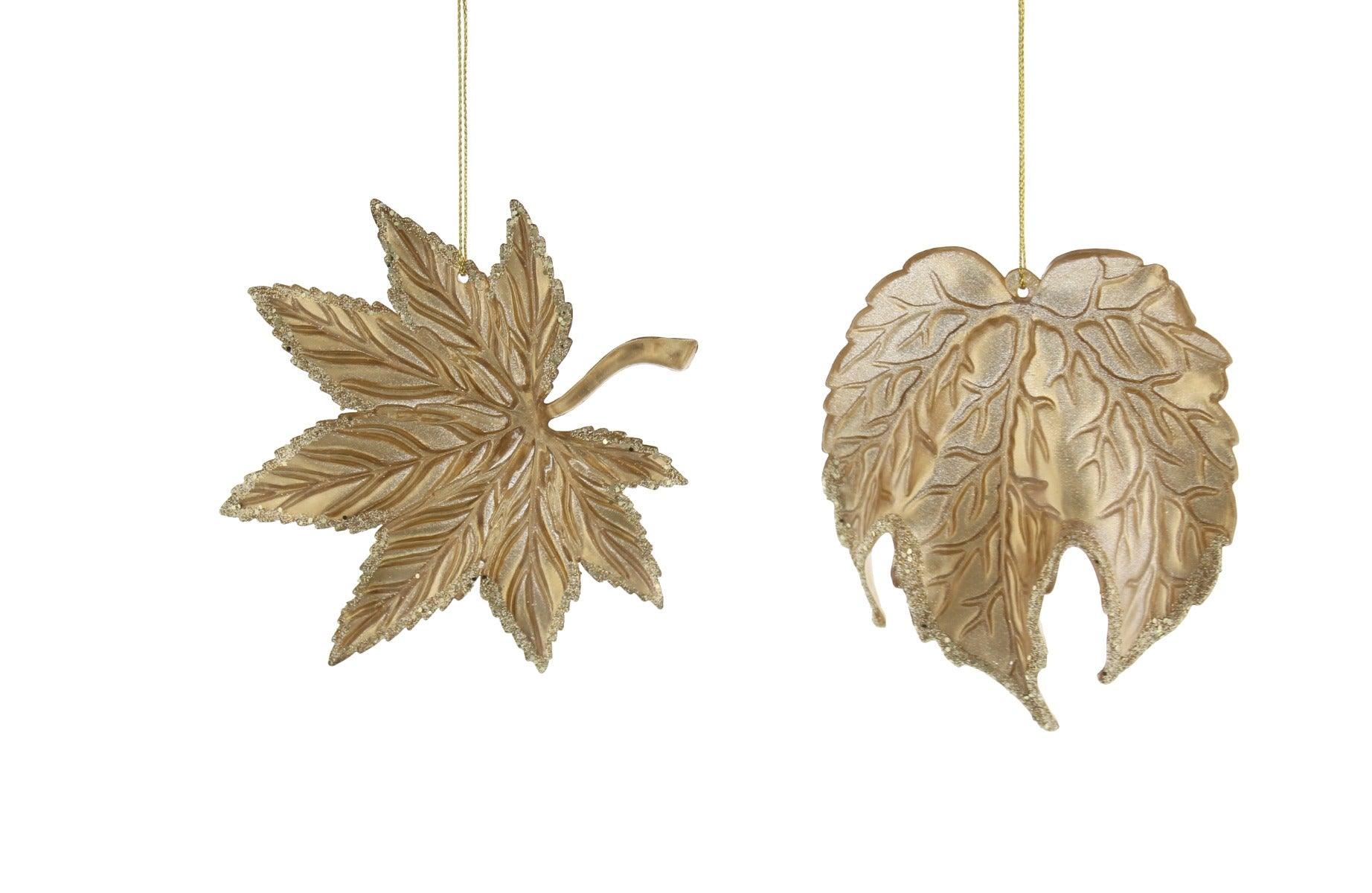 Festive 11cm Assorted Leaves - Gold