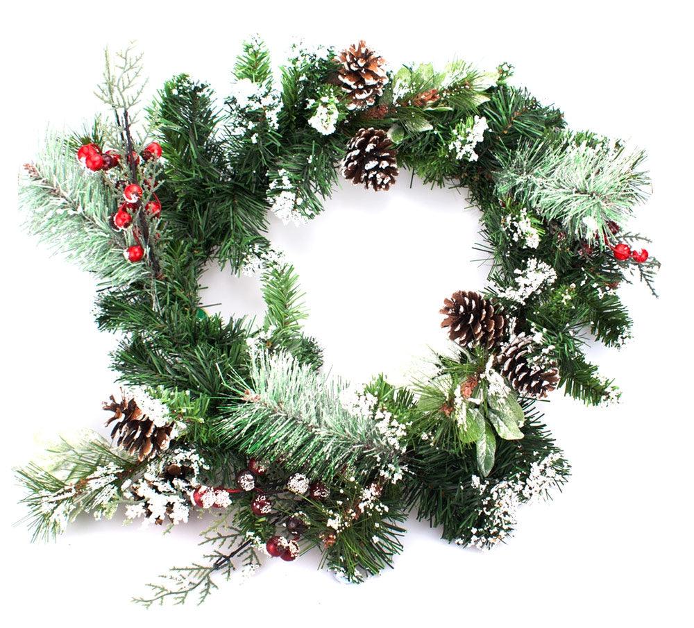 Festive 50cm Pine Cone Christmas Wreath