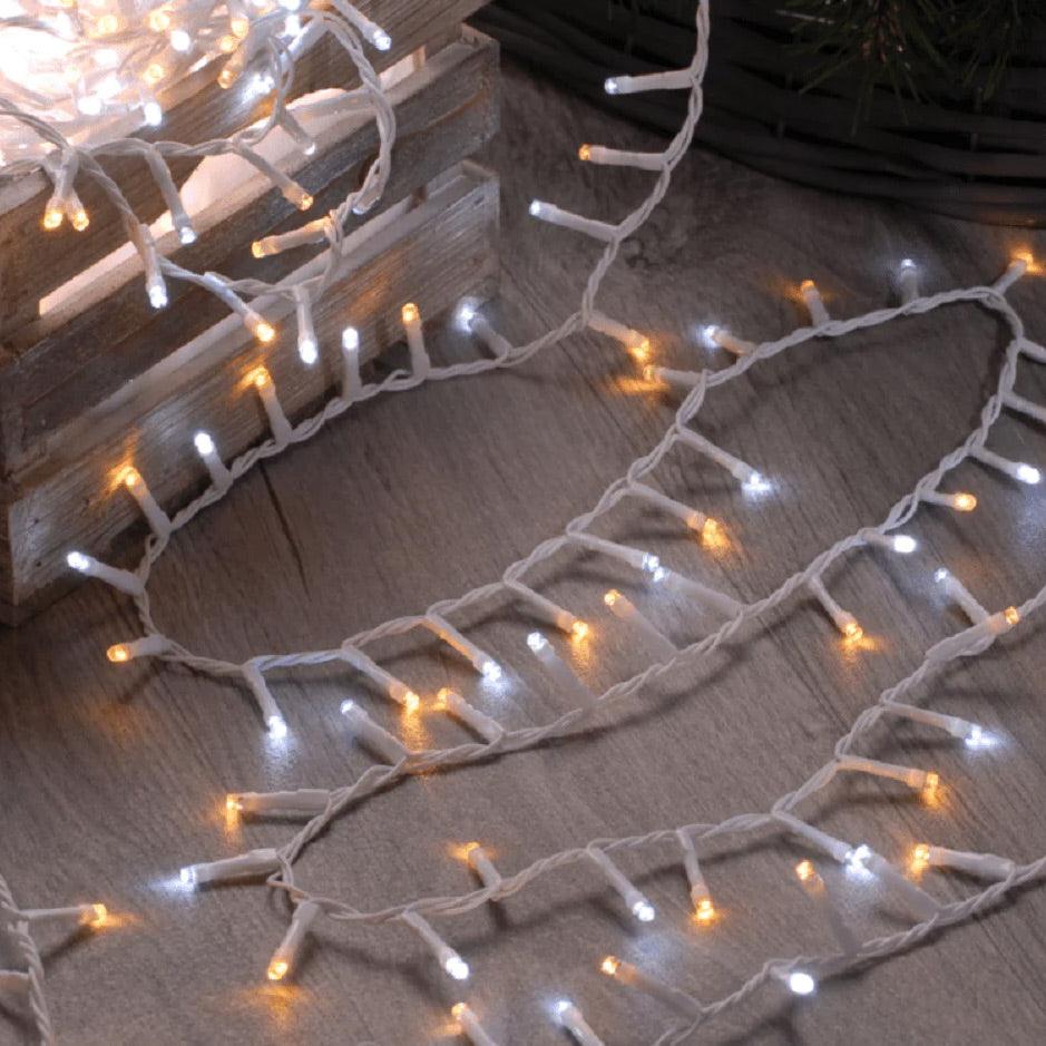 Festive Firefly String Lights - 1000 Bright White & Warm White LED