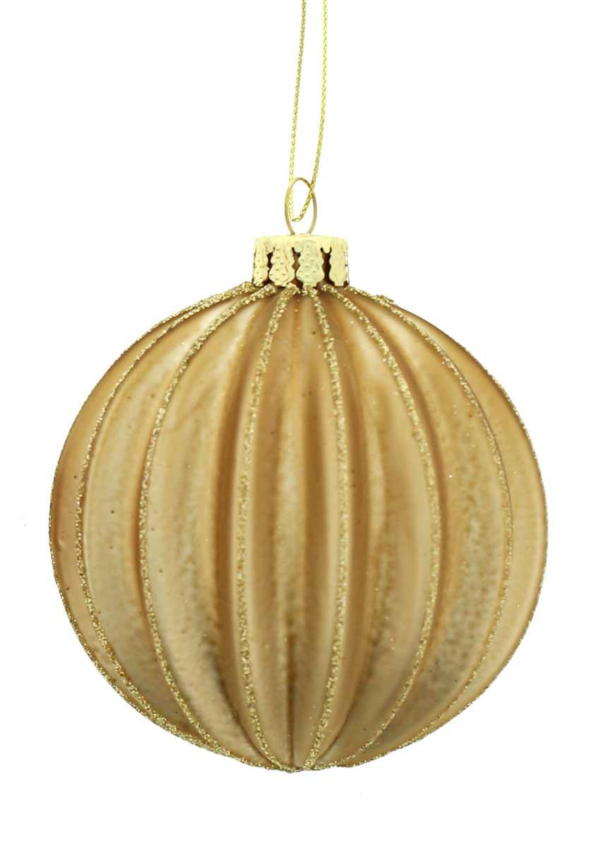 Festive Glass Segment Christmas Bauble (Single)