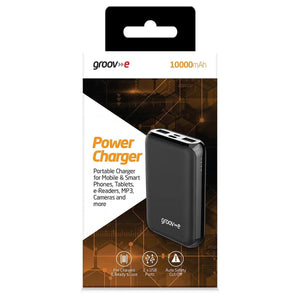 Groove-e 10,000mAh Portable USB Power Bank & Mobile Charger - Towsure