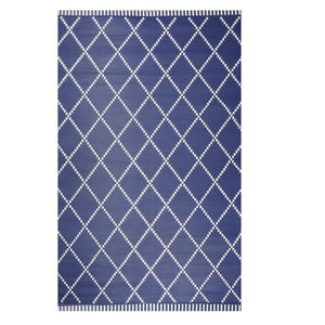 Piazza Outdoor Rug Blue/Cream - 120cm x 180cm - Towsure