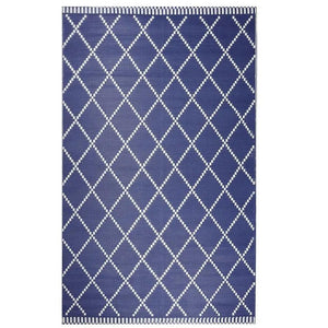 Piazza Outdoor Rug Blue/Cream - 150cm x 250cm - Towsure