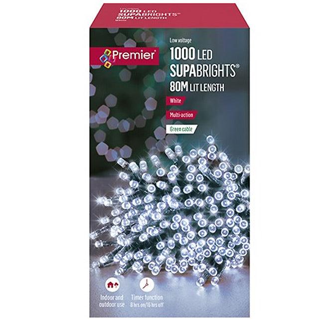 Premier 1000 Multi-Action LED Christmas Lights - Bright White