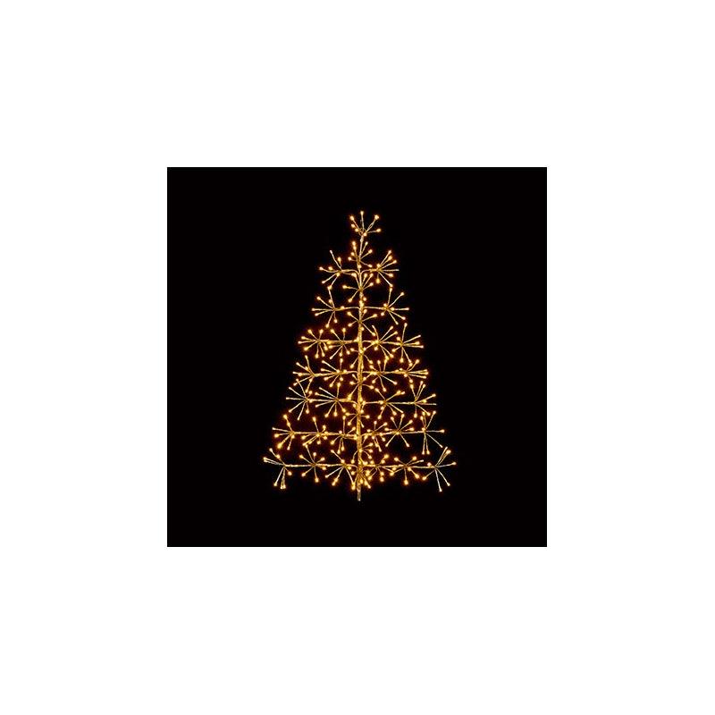 Premier Decorations 90cm Tree Starburst with LEDs and Timer - Gold/Warm White