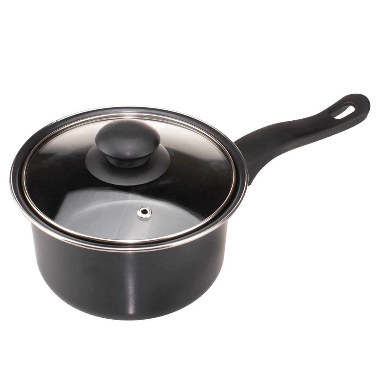 Prima 1.8 Litre Non-Stick Milk Pan with Glass Lid - Towsure