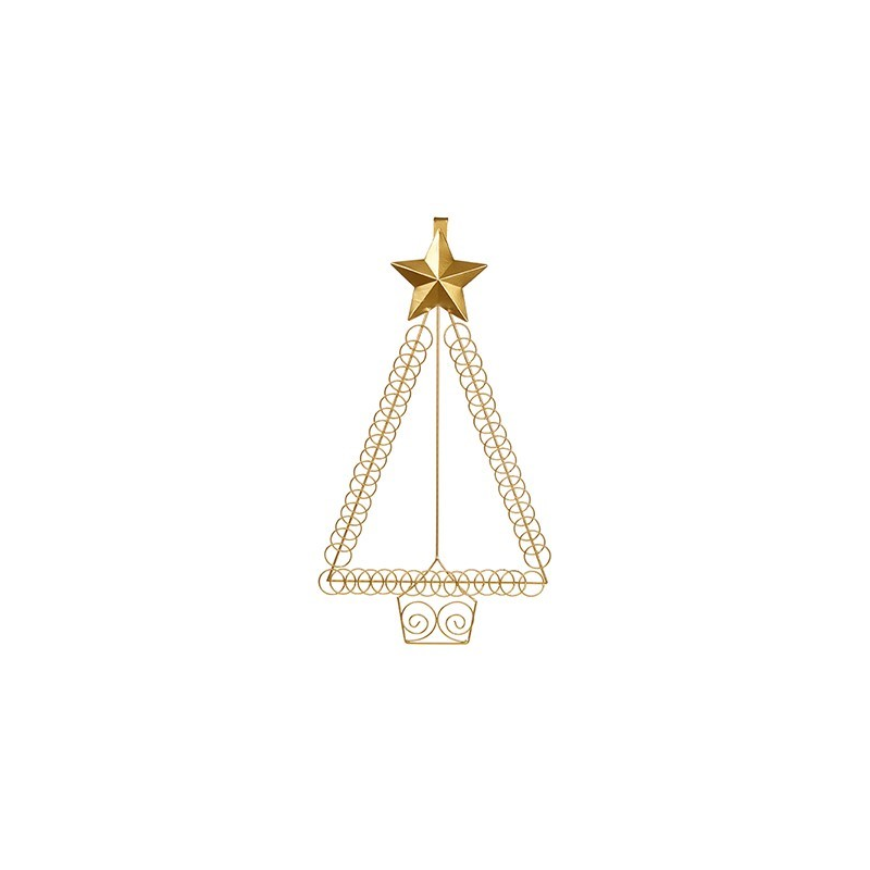 Premier 61cm Tree Gold Metal Card Holder With Star