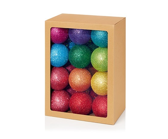 Premier Decorations Glitter Balls - Rainbow