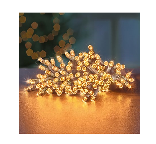 Premier Decorations 50 Multi Action Battery Operated Gold LED Lights