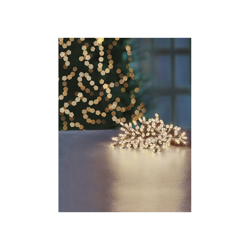 Premier Decorations 200 Mutli-Action Battery Operated Warm White LED Lights