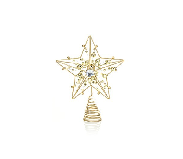 Premier 18cm Gold Tree Topper - Gold or Silver