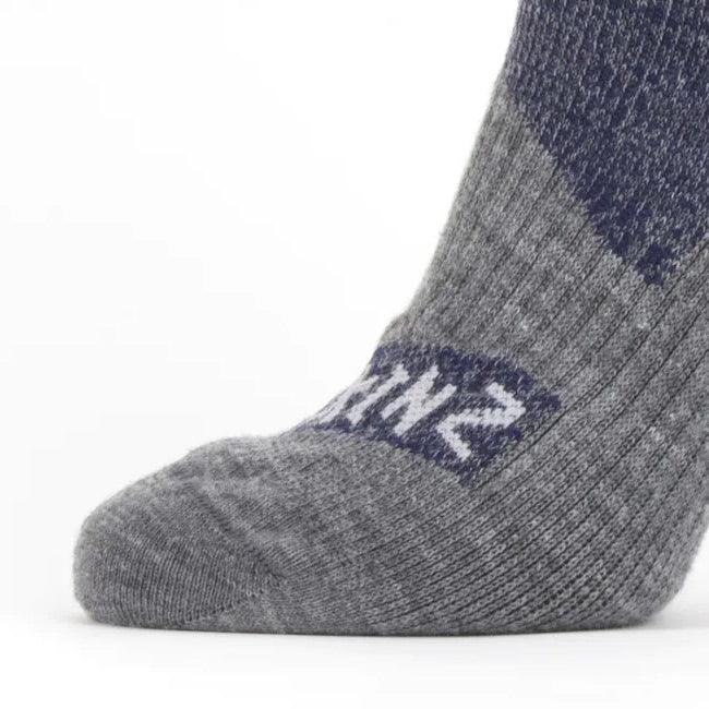 Sealskinz Waterproof All-Weather Mid-Length Socks - Navy/Grey Marl