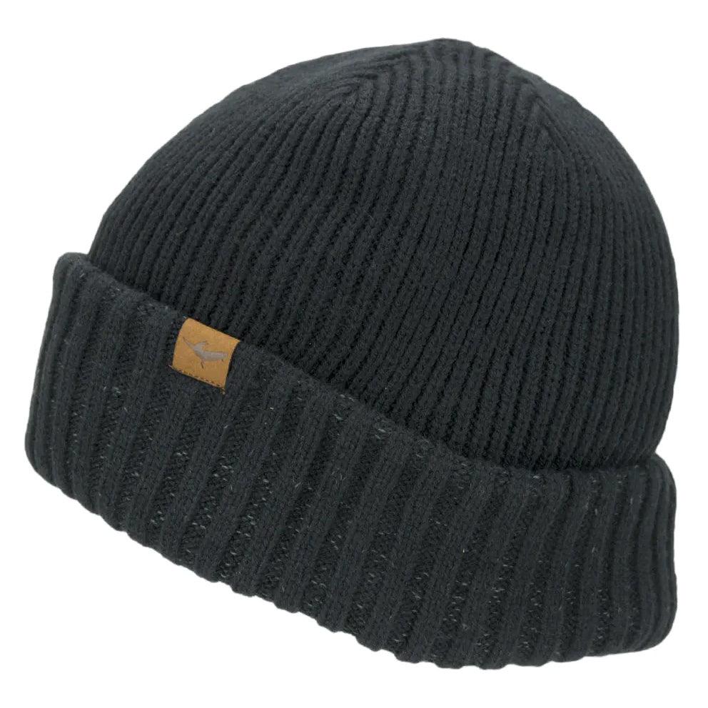 Sealskinz Waterproof Roll Cuff Beanie Hat - Black