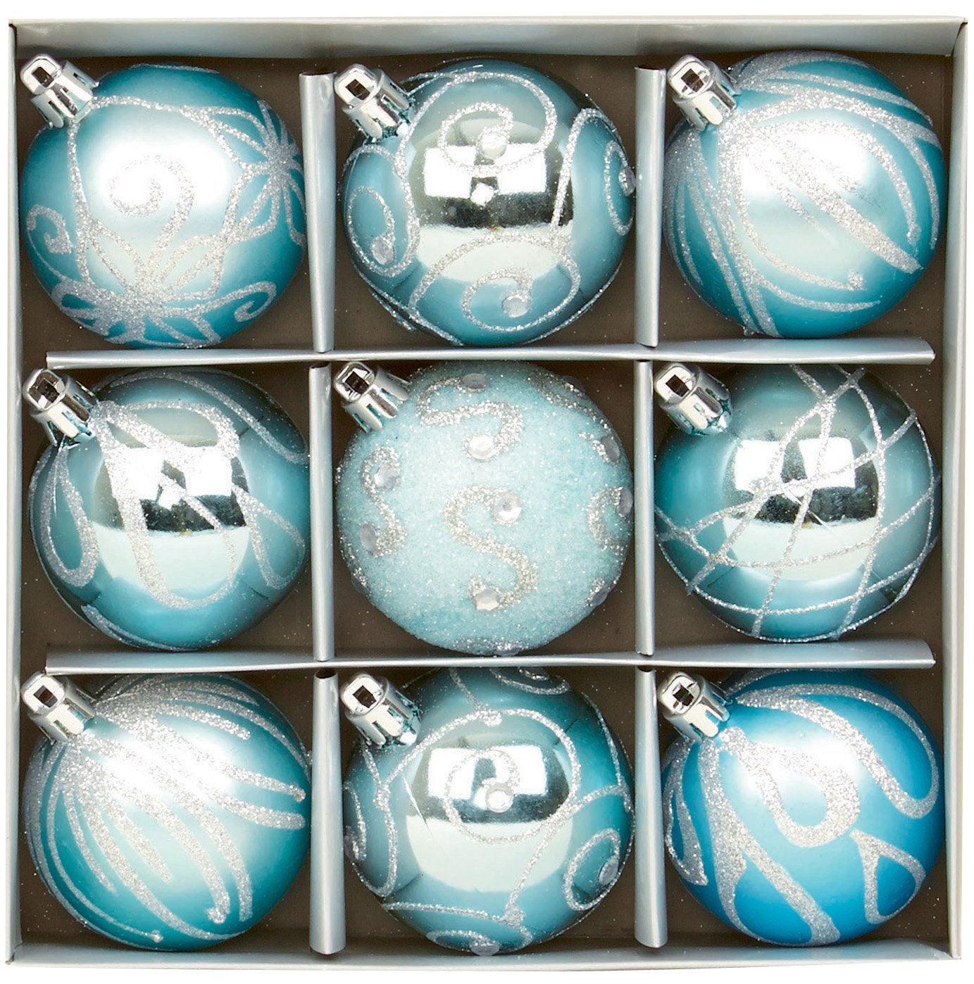 Ice Blue Christmas Tree Decorations