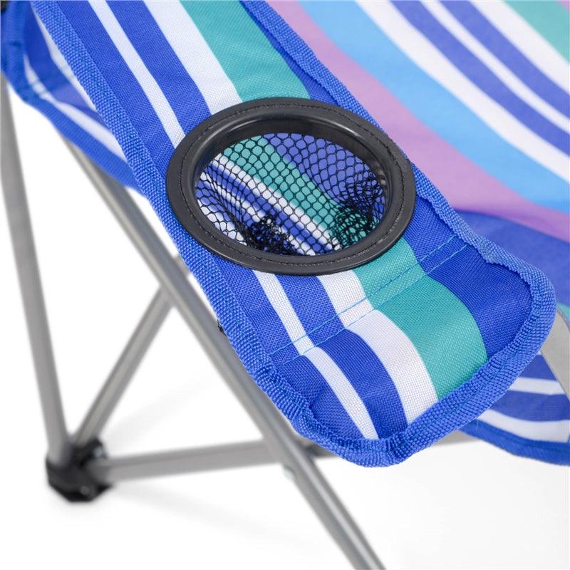 Wilton Bradley Folding Camping Chair - Blue Stripes - Towsure